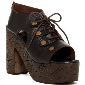 Free People Farrah wooden heels